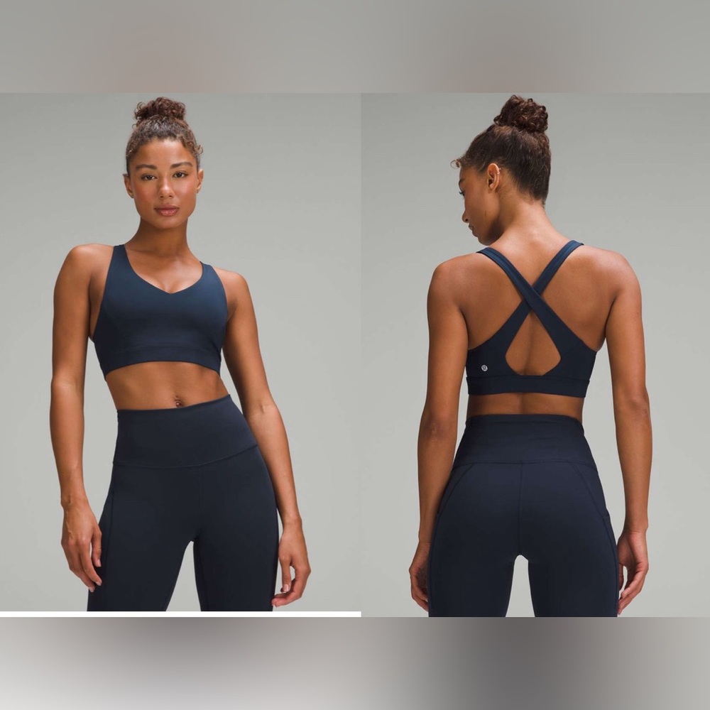 Lululemon Athletica Blue Cross-Back Sports Bra